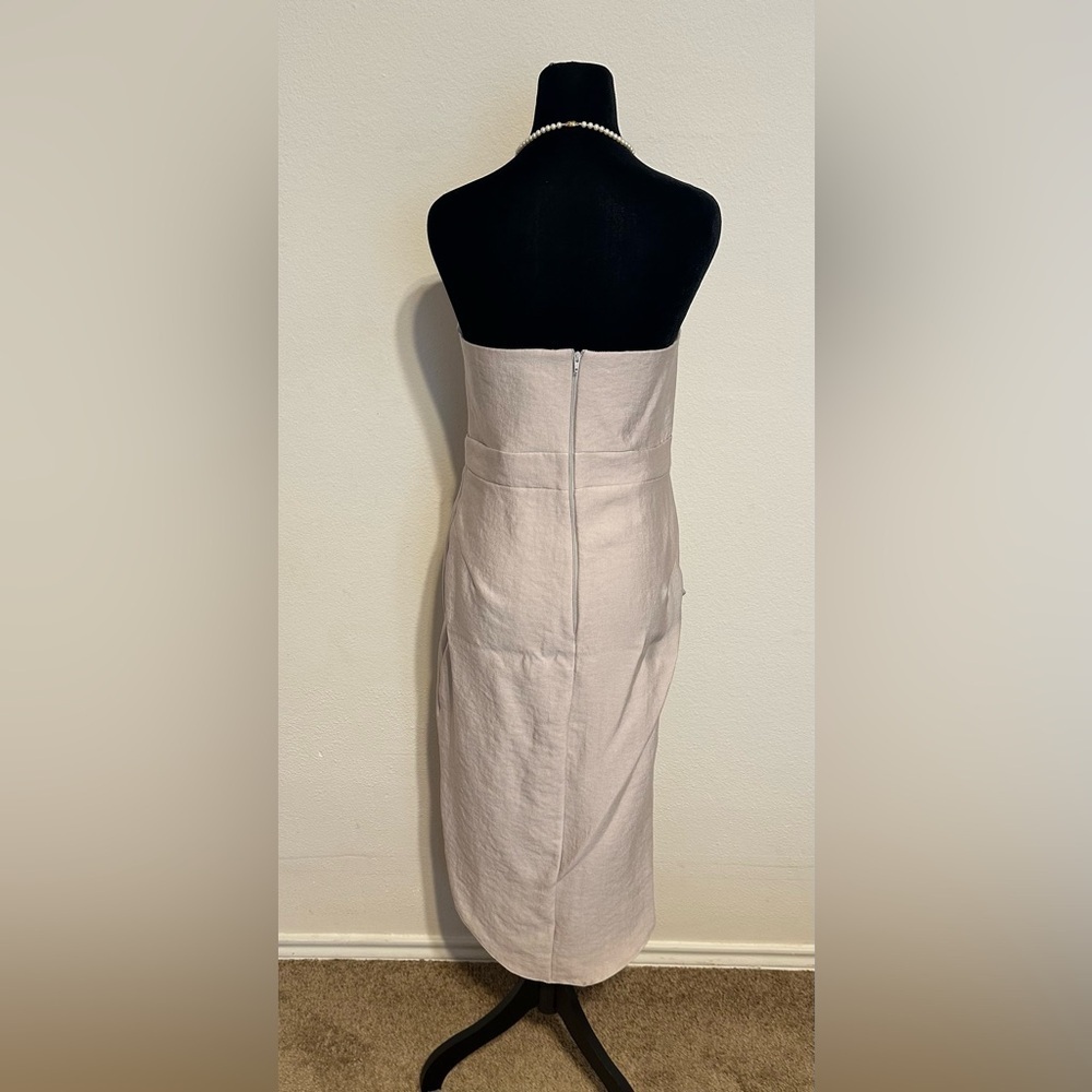 ASOS Elegant Strapless Cream Dress - Picture 3 of 11